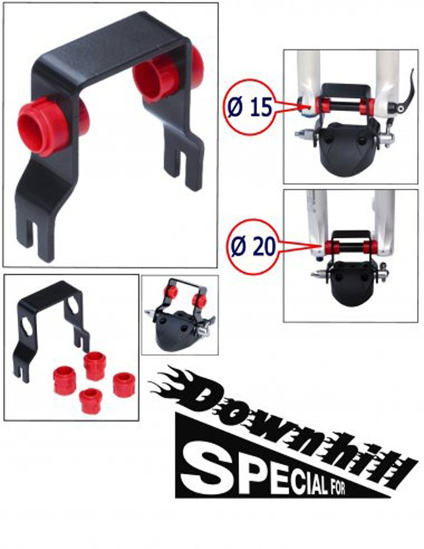 Downhill adapter do rowerów ze sztywnymi osiami 12mm, 15 mm i 20 mm