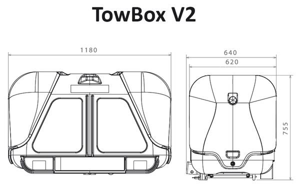 Towbox V2 Silver Edition - bagażnik box montowany na hak