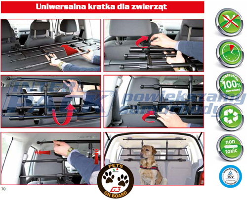 Przegroda bagażnika dla zwierząt