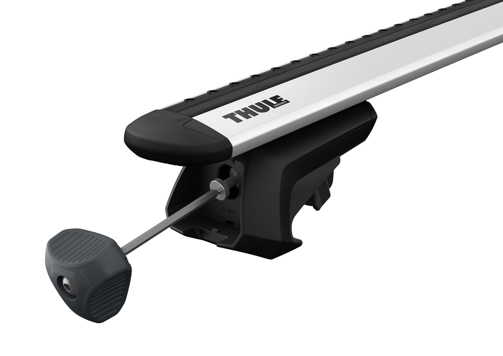 Bagażnik dachowy na relingi Thule Wingbar Evo Black 7113 + Thule Evo Raised Rail 7104