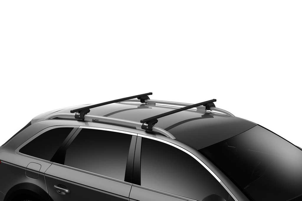 Bagażnik dachowy na relingi Thule Squarebar 7123 + Thule Evo Raised Rail 7104