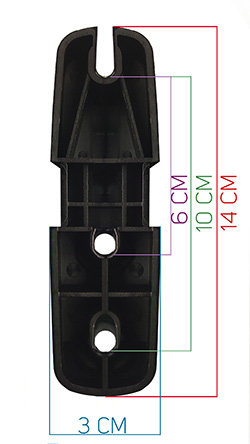 Cybanty uniwersalne Flexi Fit (komplet 4 szt) - mocowania do boxa dachowego
