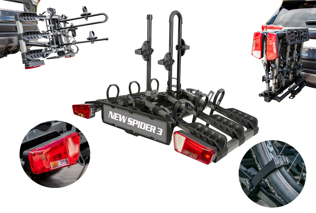 Inter Pack New Spider 3 - bagażnik rowerowy na hak na 3 rowery 