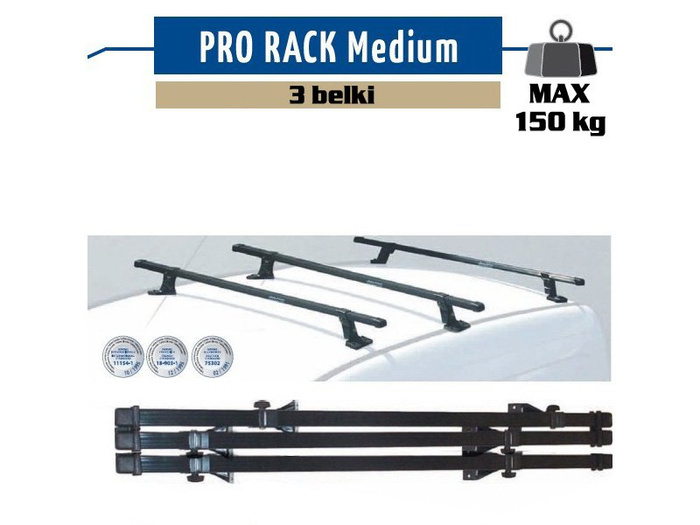 Bagażnik dachowy Mont Blanc Pro Rack 312 Opel Vivaro II 2015- Renault Trafic III 2015-