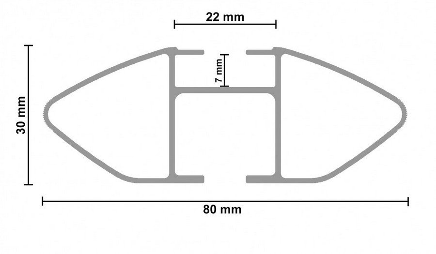 Bagażnik dachowy G3 Airflow 60.210 na relingi tradycyjne i zintegrowane aluminiowy